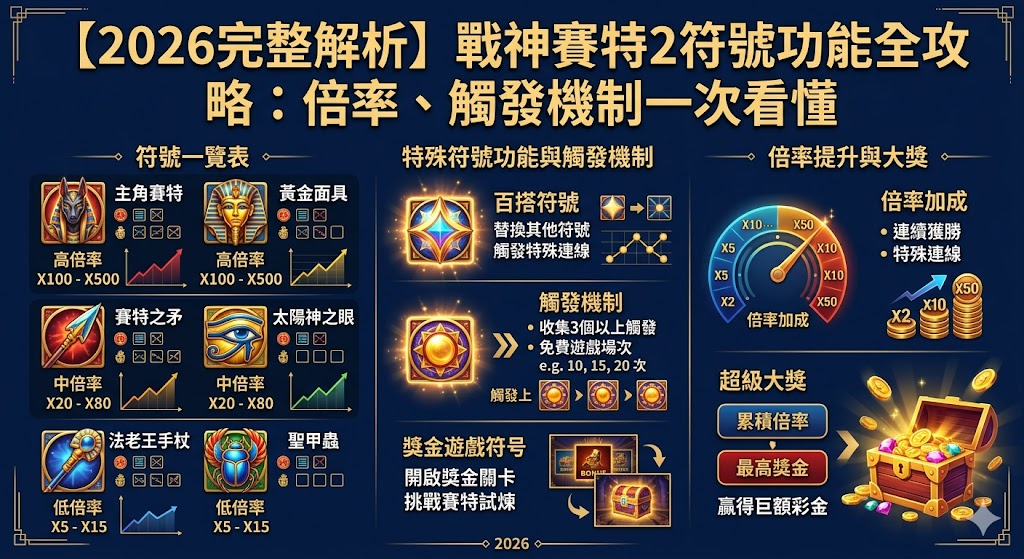 【2026完整解析】戰神賽特2符號功能全攻略：倍率、觸發機制一次看懂