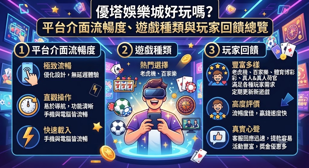 解鎖優塔娛樂城完整遊戲種類與評測總覽