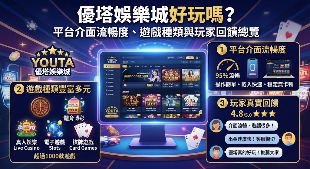 解鎖優塔娛樂城完整遊戲種類與評測總覽 解鎖優塔娛樂城完整遊戲種類與評測總覽